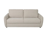 Canapé convertible express 3 places en velours texturé beige CHIARA