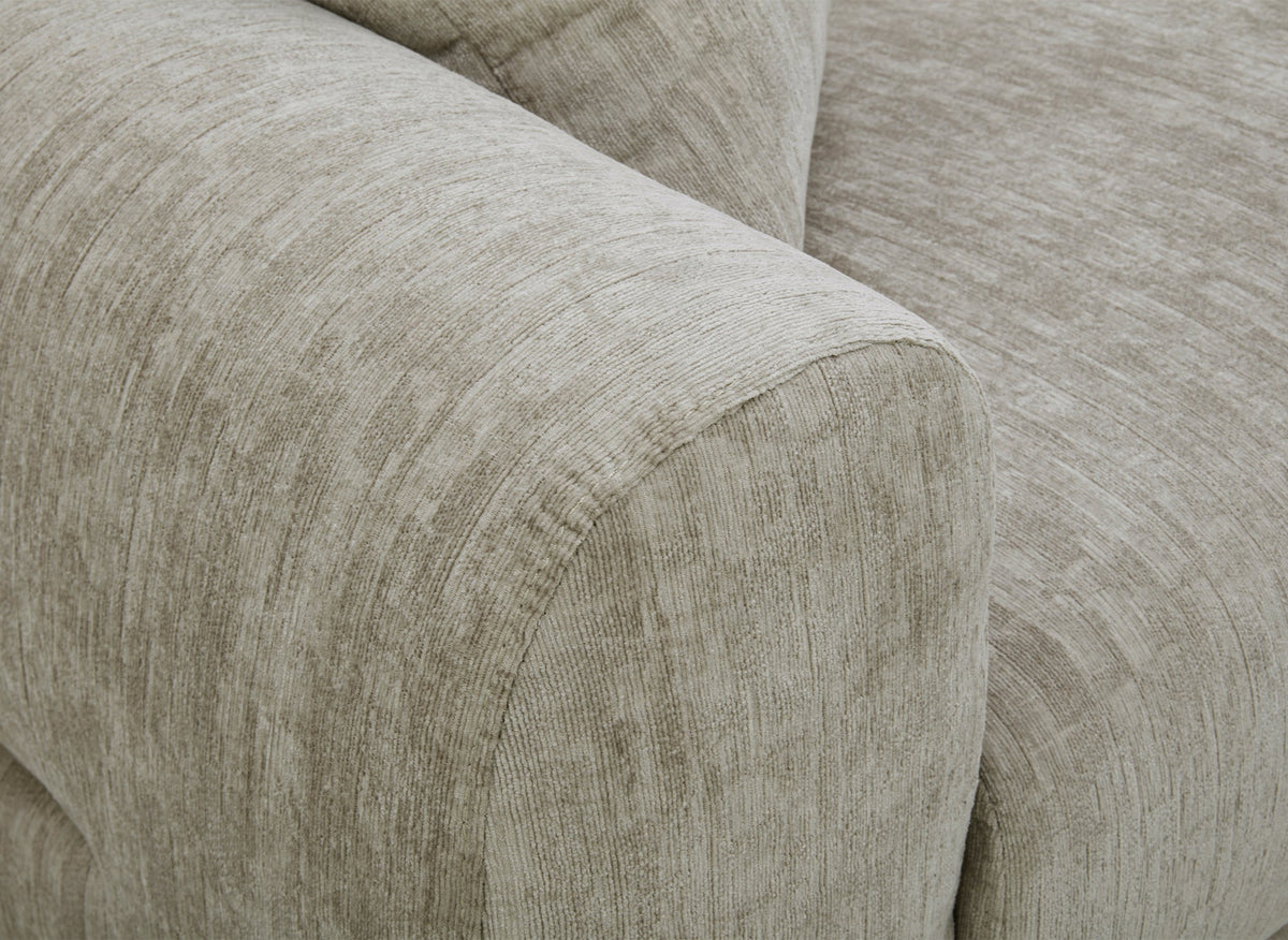 Canapé d'angle en velours chiné taupe BALIANE