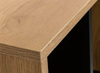 Bibliothèque design en bois noir et chêne 6 niches OFELIA