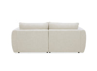 Canapé 3 places en velours texturé beige NALYA