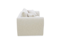 Canapé 3 places en velours texturé beige NALYA