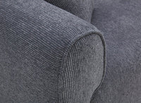 Canapé 3 places en velours texturé gris NALYA