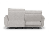 Canapé 3 places relax électrique en tissu bouclette beige DAVY
