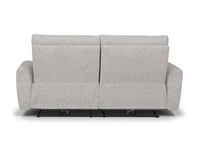 Canapé 3 places relax électrique en tissu bouclette beige DAVY