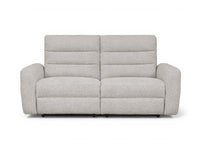 Canapé 3 places relax électrique en tissu bouclette beige DAVY