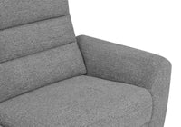 Canapé 3 places relax électrique en tissu bouclette gris DAVY