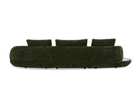 Canapé 4 places en velours tissé vert olive DARIUS