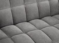 Canapé convertible 2 places en velours texturé gris JASPER