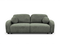 Canapé convertible 3 places en tissu texturé vert MAYORA