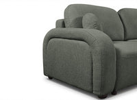 Canapé convertible 3 places en tissu texturé vert MAYORA