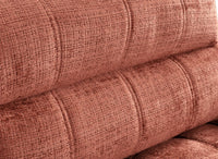 Canapé convertible avec coffre 3 places en velours chiné terracotta RALYA