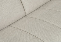Canapé convertible express 3 places en tissu beige ISANDRO