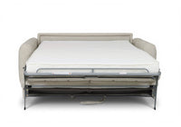 Canapé convertible express 3 places en tissu beige ISANDRO