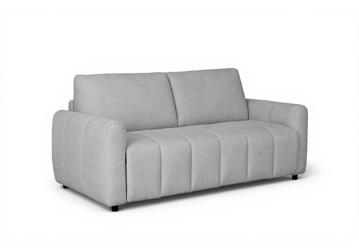 Canapé convertible express 3 places en tissu gris ISANDRO
