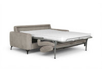 Canapé convertible express 3 places en velours chiné beige NONA