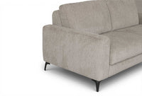 Canapé convertible express 3 places en velours chiné beige NONA