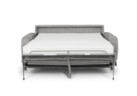 Canapé convertible express 3 places en velours chiné gris clair NONA