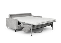 Canapé convertible express 3 places en velours chiné gris clair NONA