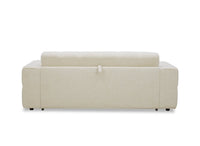 Canapé convertible express 3 places en velours texturé beige BASILE