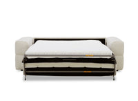 Canapé convertible express 3 places en velours texturé beige BASILE