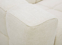 Canapé convertible express 3 places en velours texturé beige BASILE