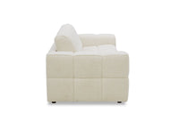 Canapé convertible express 3 places en velours texturé beige BASILE