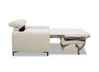 Canapé convertible express 3 places en velours texturé beige CALEB