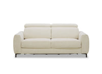 Canapé convertible express 3 places en velours texturé beige CALEB