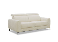 Canapé convertible express 3 places en velours texturé beige CALEB
