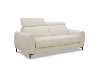 Canapé convertible express 3 places en velours texturé beige CALEB
