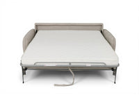 Canapé convertible express 3 places en velours texturé beige CHIARA