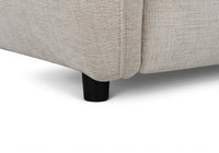 Canapé convertible express 3 places en velours texturé beige CHIARA