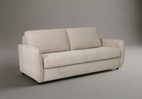 Canapé convertible express 3 places en velours texturé beige CHIARA