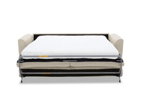 Canapé convertible express 3 places en velours texturé beige KALIANA