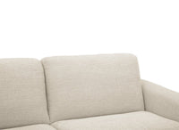Canapé convertible express 3 places en velours texturé beige KALIANA