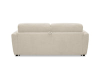 Canapé convertible express 3 places en velours texturé beige KALIANA