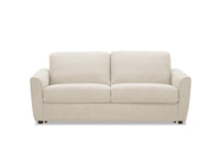Canapé convertible express 3 places en velours texturé beige KALIANA