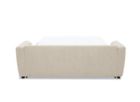 Canapé convertible express 3 places en velours texturé beige KALIANA