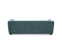 Canapé convertible express 3 places en velours texturé bleu KALIANA