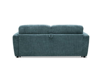 Canapé convertible express 3 places en velours texturé bleu KALIANA