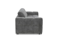 Canapé convertible express 3 places en velours texturé gris BASILE