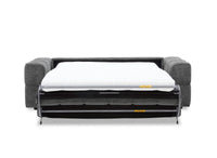 Canapé convertible express 3 places en velours texturé gris BASILE