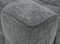 Canapé convertible express 3 places en velours texturé gris BASILE
