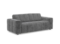Canapé convertible express 3 places en velours texturé gris BASILE