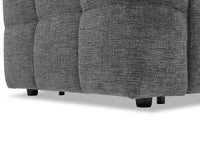 Canapé convertible express 3 places en velours texturé gris BASILE