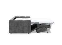 Canapé convertible express 3 places en velours texturé gris BASILE