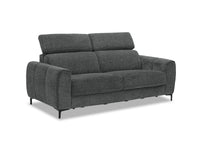 Canapé convertible express 3 places en velours texturé gris CALEB