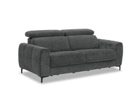 Canapé convertible express 3 places en velours texturé gris CALEB