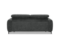 Canapé convertible express 3 places en velours texturé gris CALEB