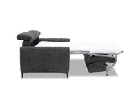 Canapé convertible express 3 places en velours texturé gris CALEB